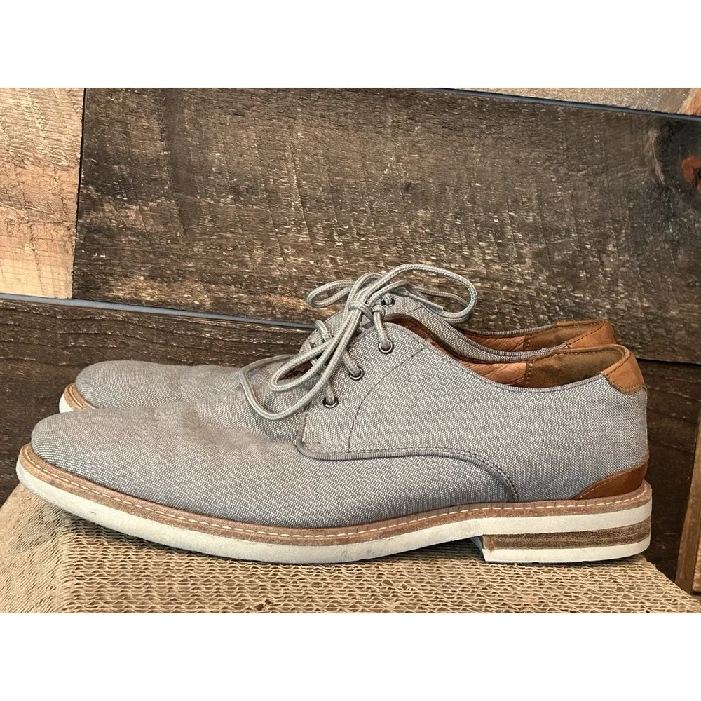 Florsheim Highland Gray Canvas‎ Plain Toe Oxford Men's Size 7.5 14273-20